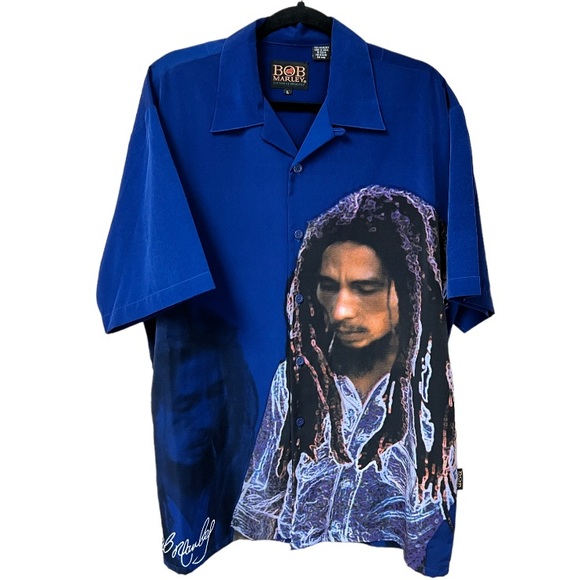 Dragonfly Other - Dragonfly Bob Marley Short Sleeve Button Down Shirt